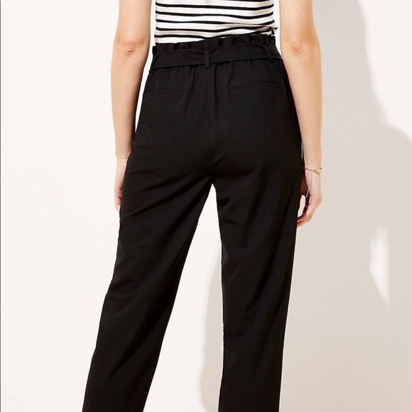 NWT LOFT Tie Waist Slim Pants, Navy - Picture 12 of 16